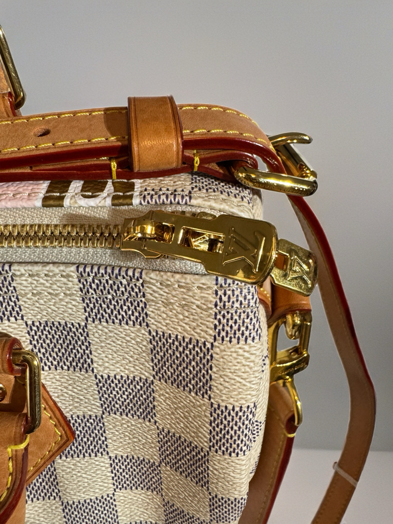 👜 Louis Vuitton Damier Azur Speedy Bandoulière 25 – Chain Print Limited Edition