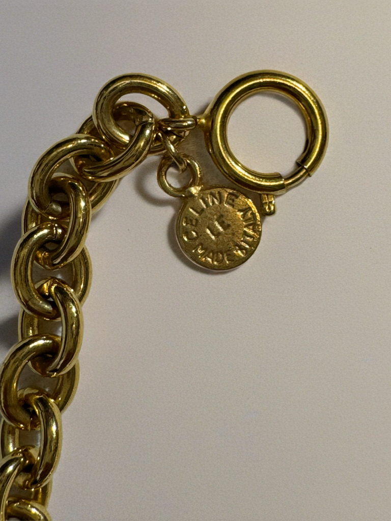 ✨ Vintage Celine Paris Gold-Tone Charm Bracelet