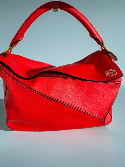 Loewe Puzzle Bag – Red Leather