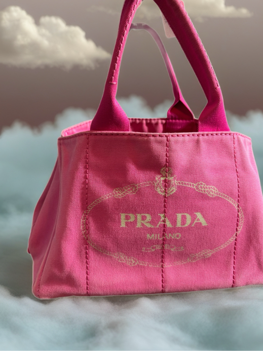 Prada Canapa Canvas Pink Tote