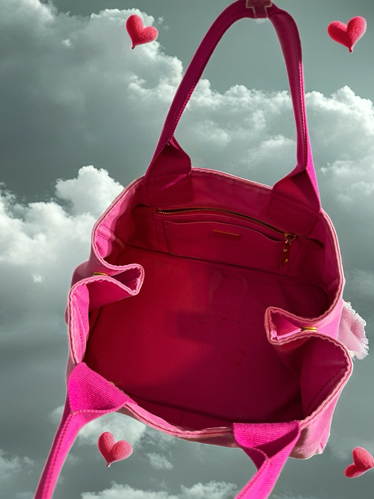 Prada Canapa Canvas Pink Tote