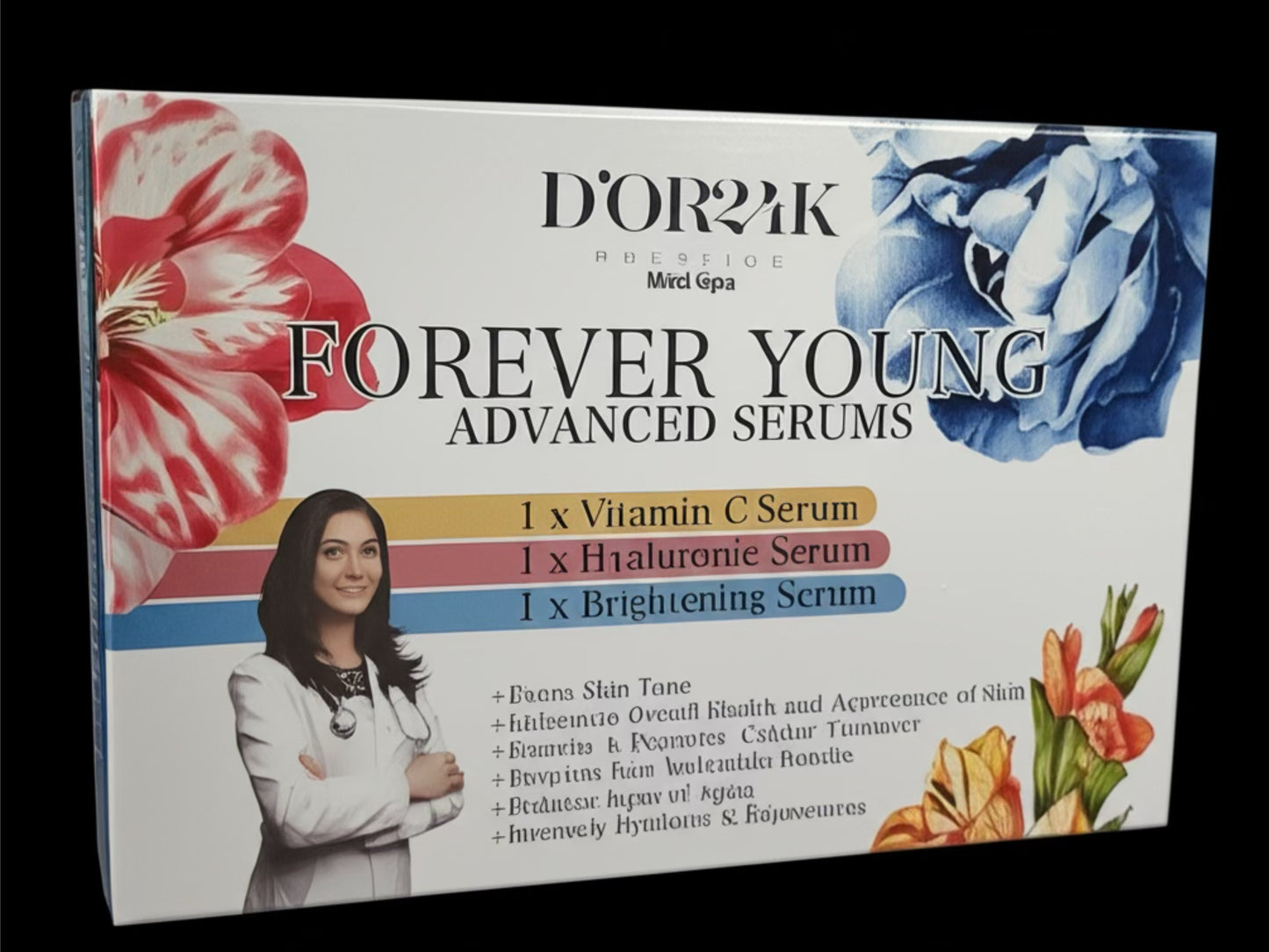 🌸 D’OR24K Med Spa – Forever Young Advanced Serums (3-Piece Set)