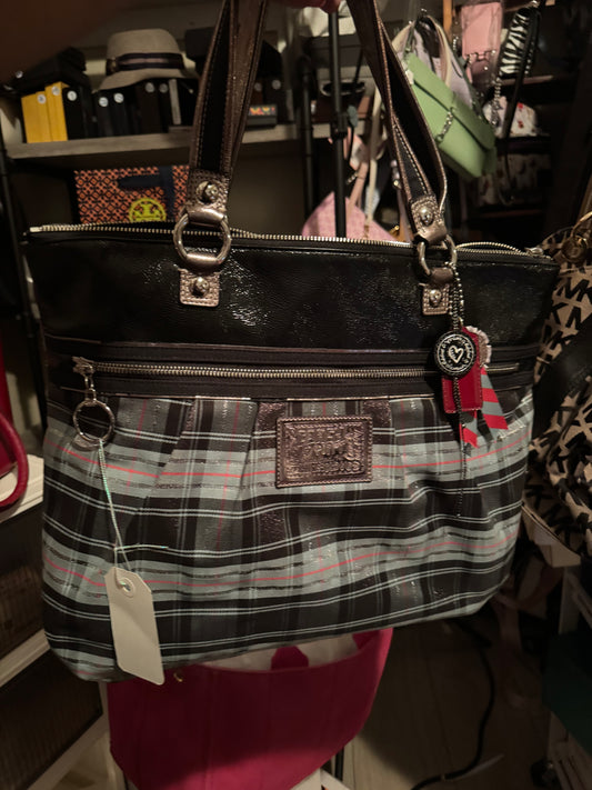 Coach - Coach Poppy tartan plaid with 3 hang tags
