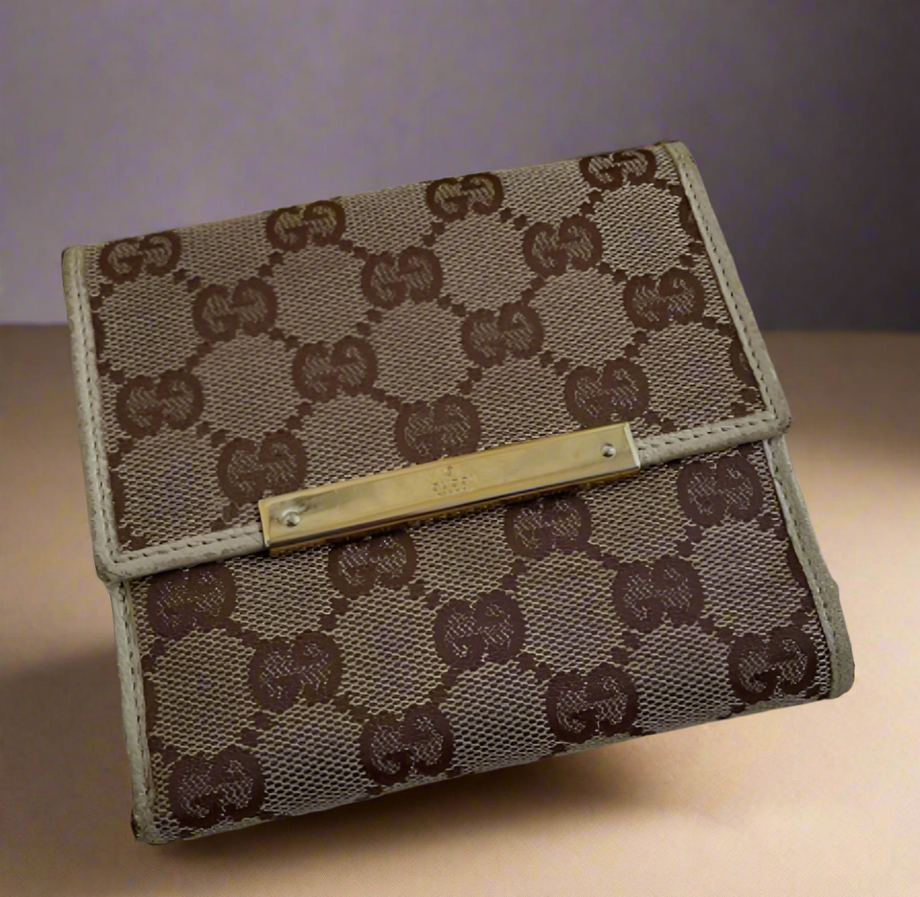 Gucci - Monogram Metal bar Wallet
