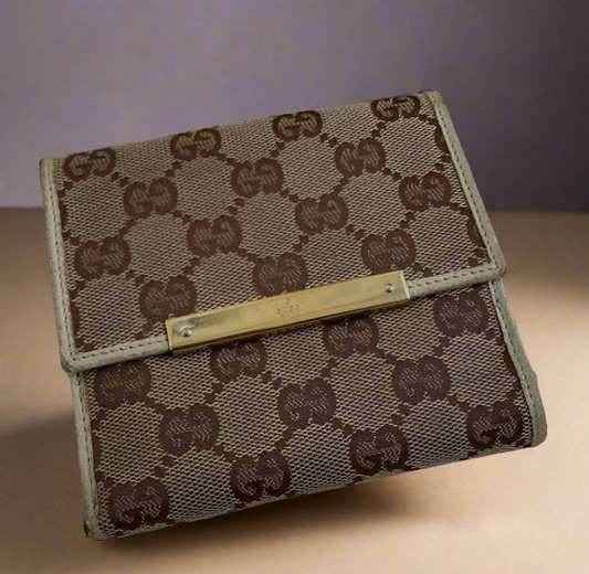 Gucci - Monogram Metal bar Wallet