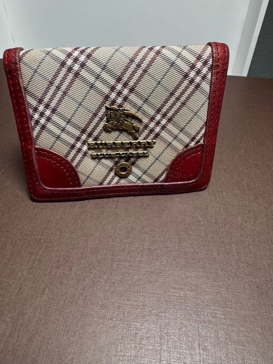 Burberry - Small Leather & Canvas Wallet