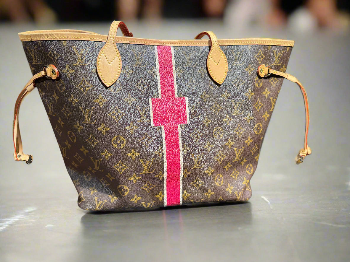 Louis Vuitton - Monogram Heritage Neverfull GM - Fuschia and White