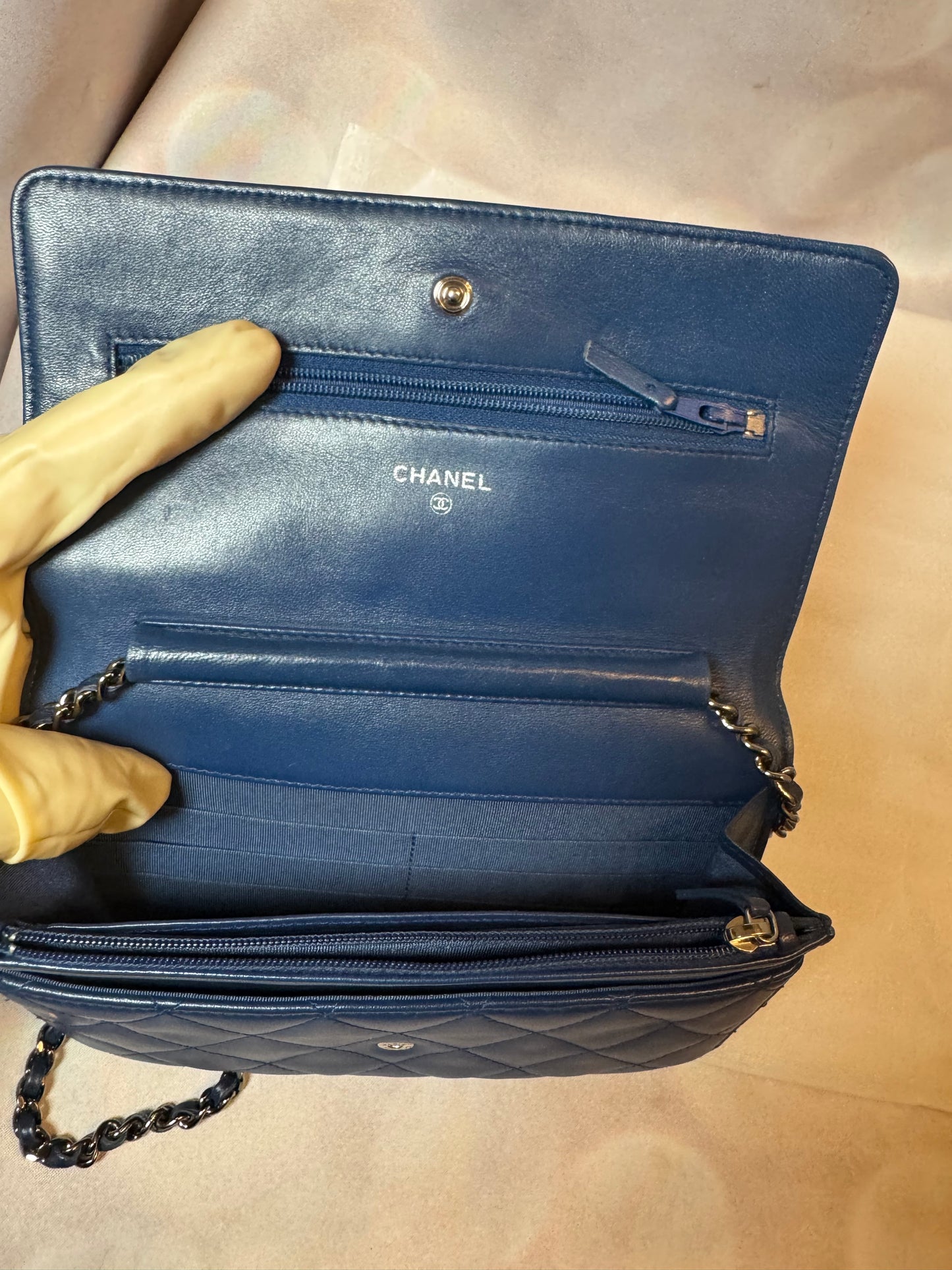 Chanel - Wallet on Chain Quilted Lambskin - Blue