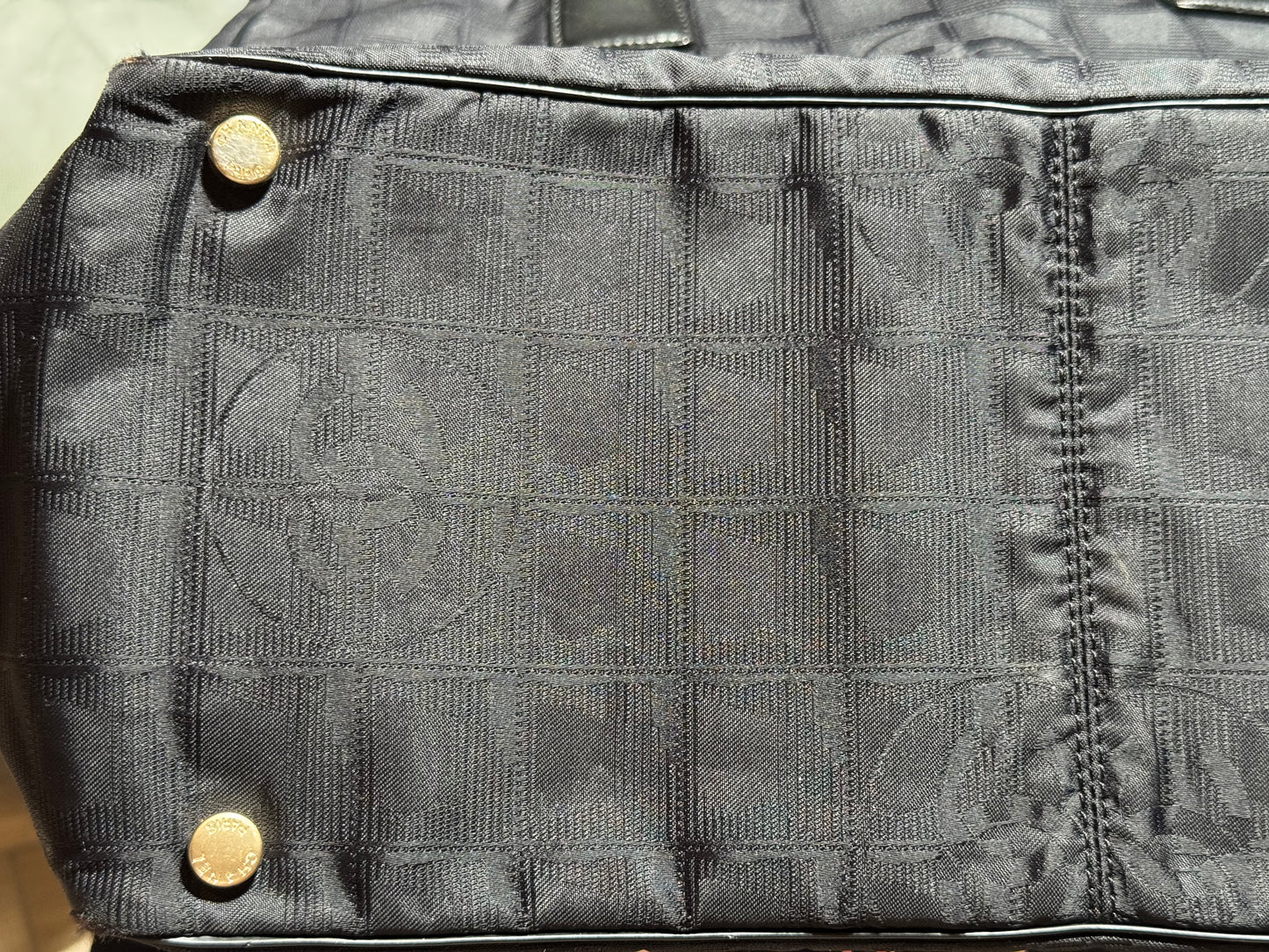 🖤 Chanel Travel Line Tote – Black Nylon & Leather