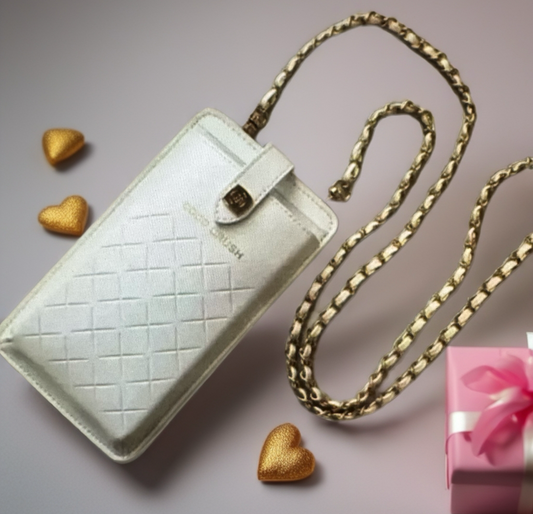 🤍 White "Coco Crush" Crossbody Phone Holder