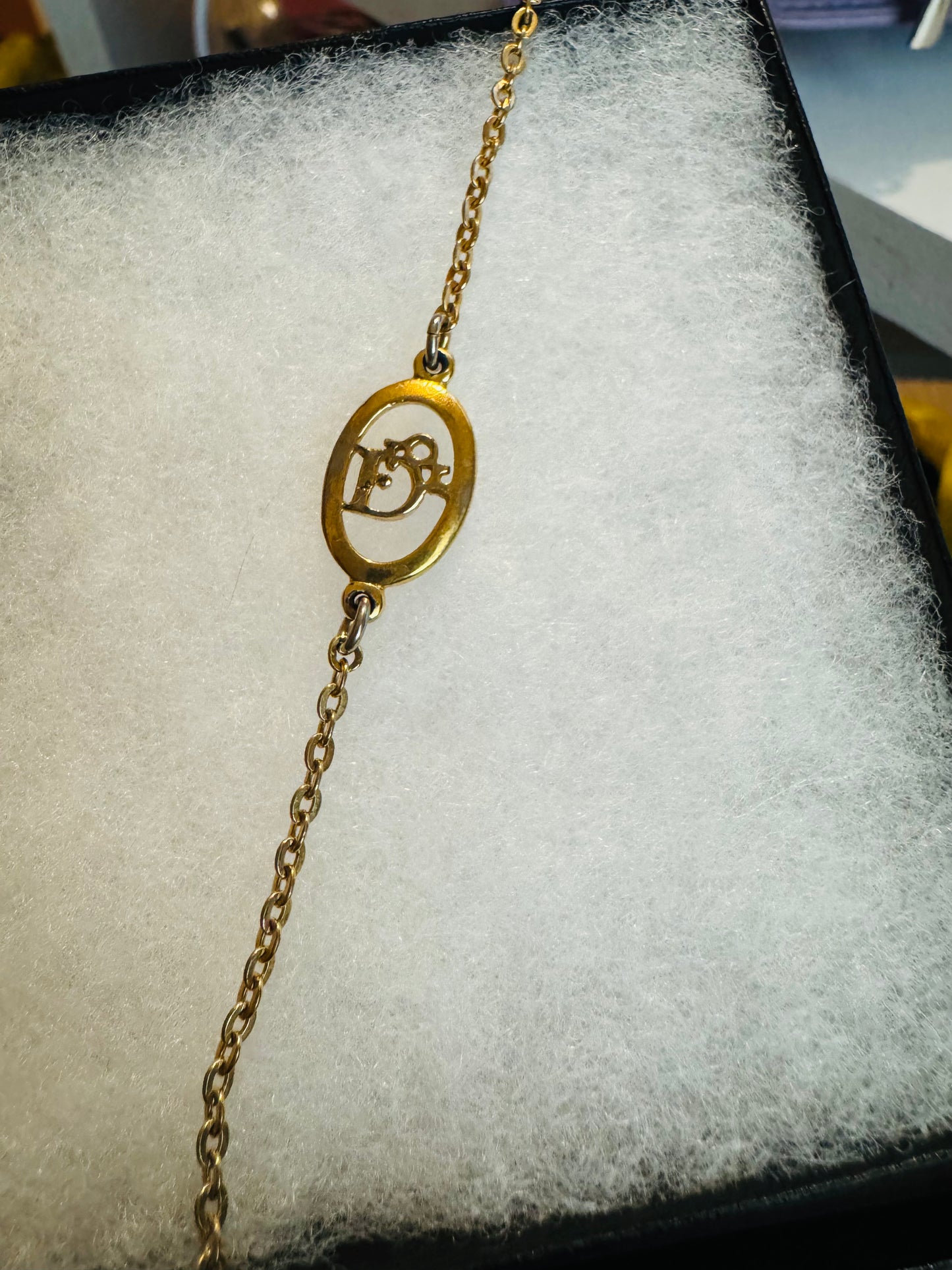Dior Gold-Tone Logo Chain Bracelet