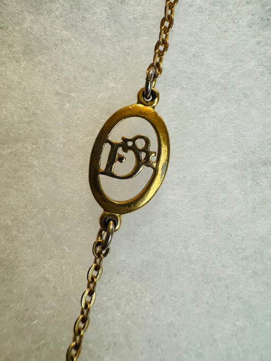 Dior Gold-Tone Logo Chain Bracelet