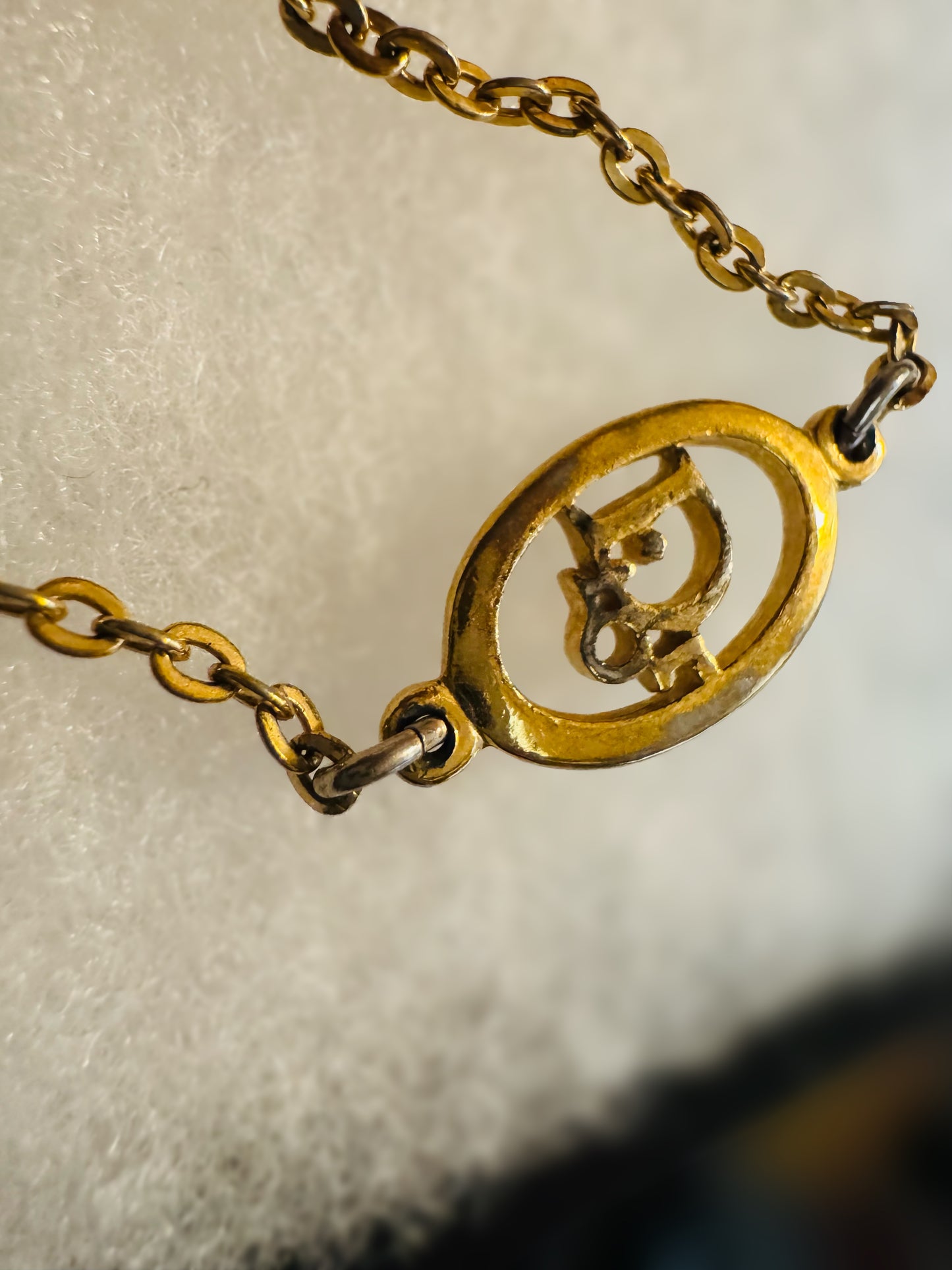 Dior Gold-Tone Logo Chain Bracelet