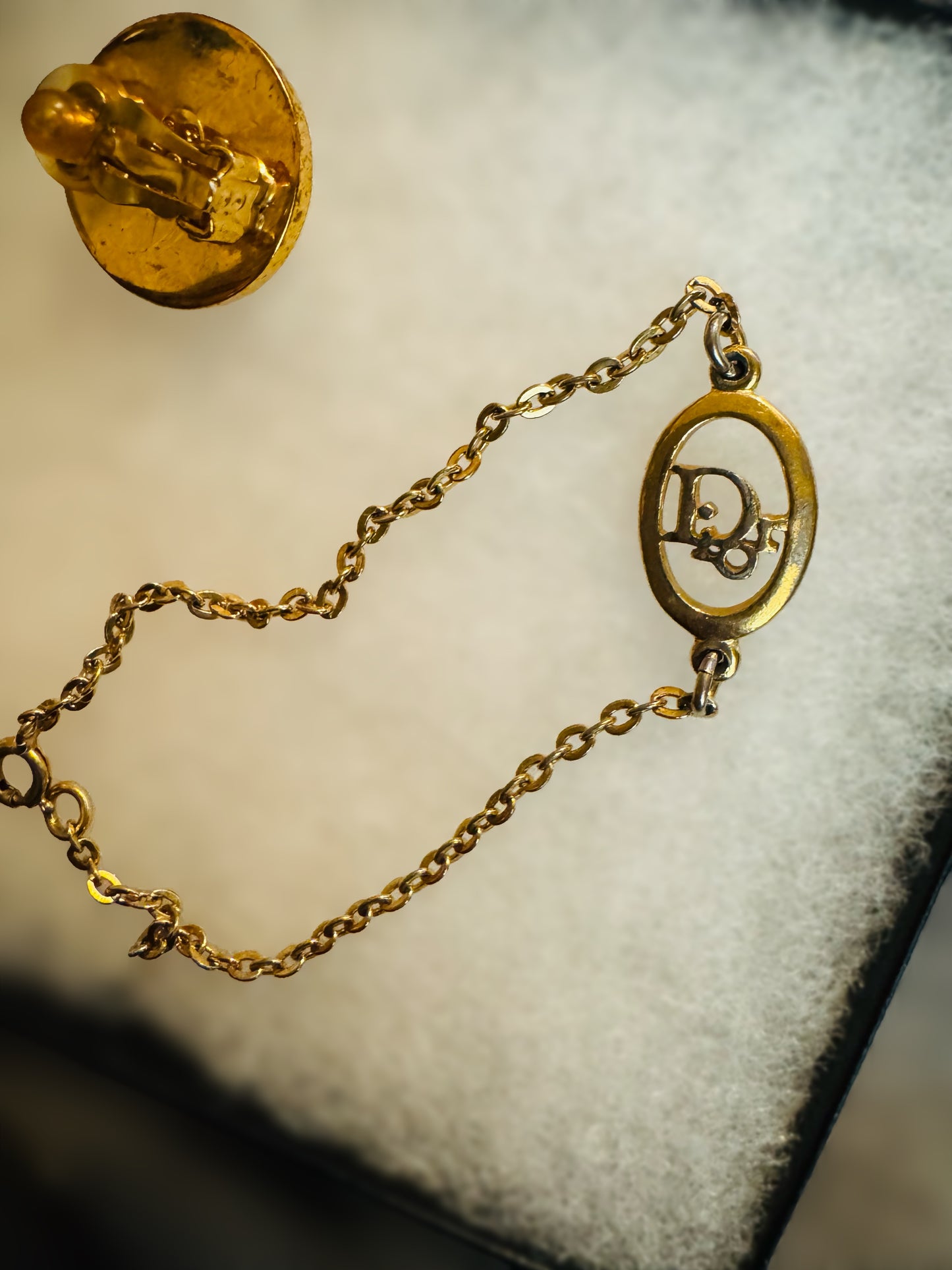Dior Gold-Tone Logo Chain Bracelet