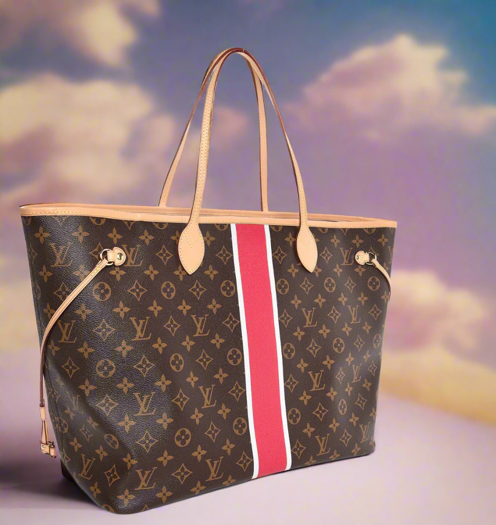 Louis Vuitton - Monogram Heritage Neverfull GM - Fuschia and White